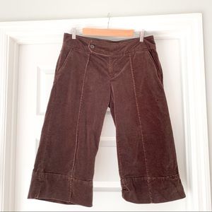 Gap Brown Velour Cropped Pants Size 10